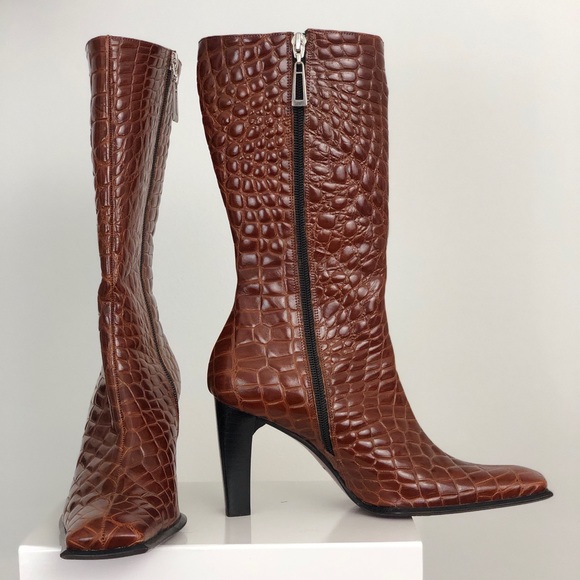 SOLD Vintage Maraolo Alligator Skin Boots - Picture 6 of 12